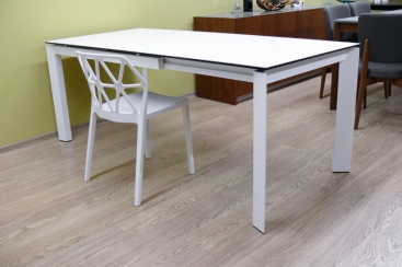 Стол CONNUBIA/Calligaris - модель BARON Ceramic 130(+60) x 85 White